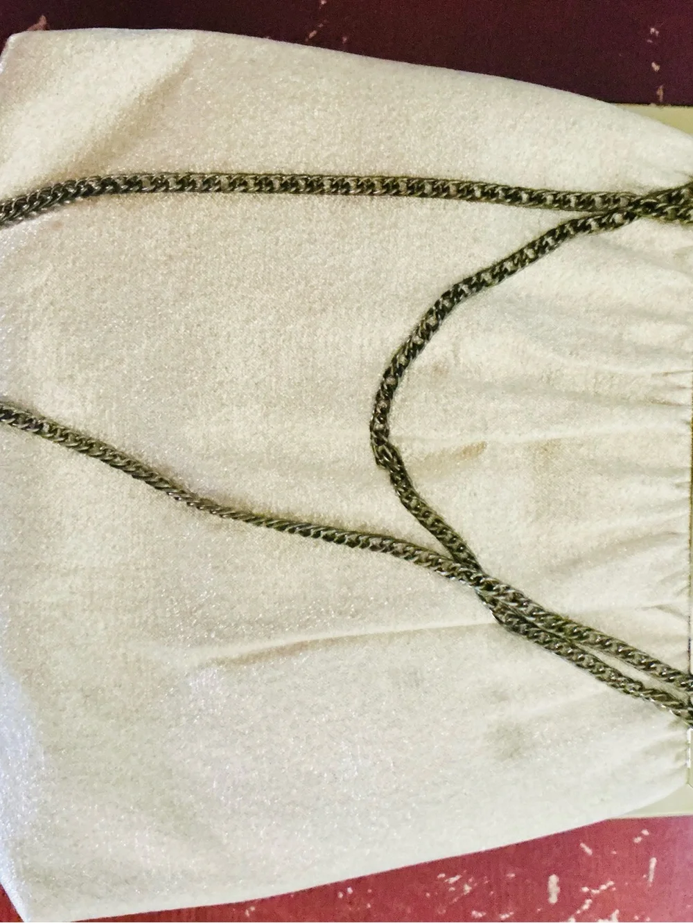Gold Evening Frame-Top Chain Clutch